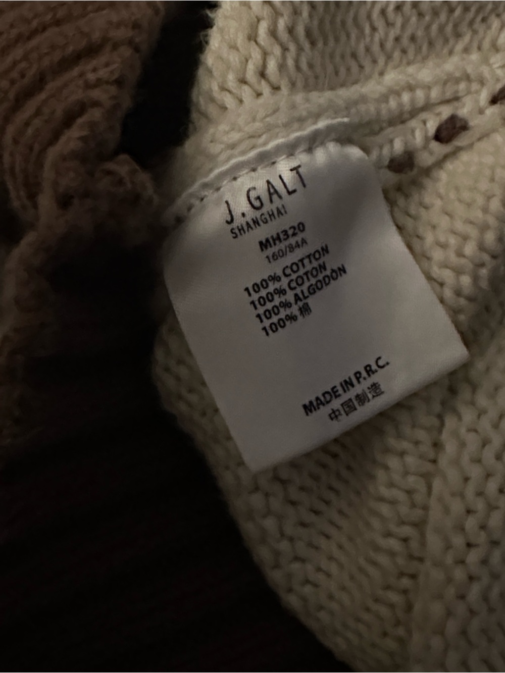 Brandy Melville John Galt Brianna Brown and Cream Striped Crewneck Sweater - Picture 9 of 10